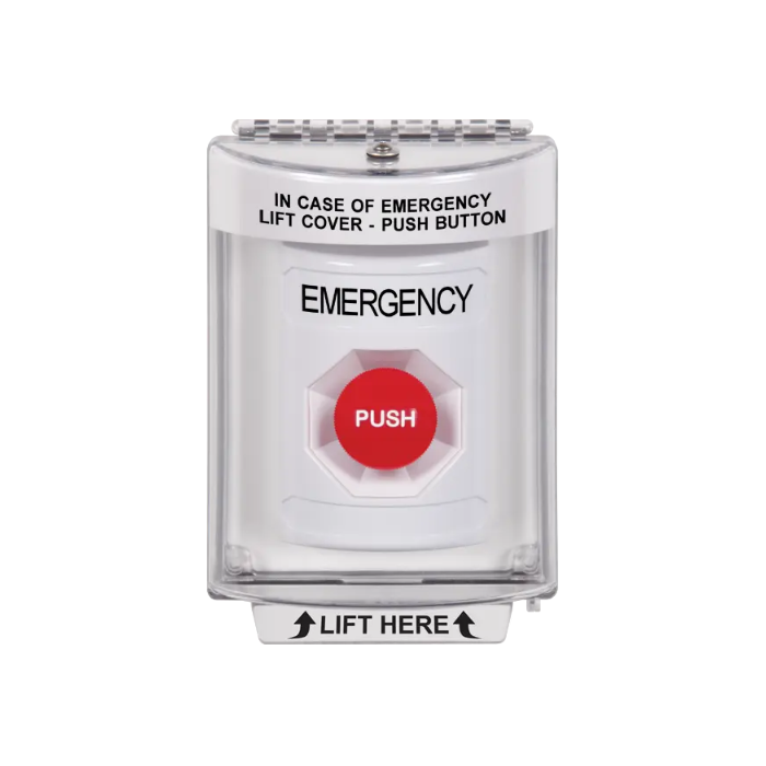 Standard Labeling, Buttons With Universal Stopper Flush, Momentary, White, SS2334EM-EN