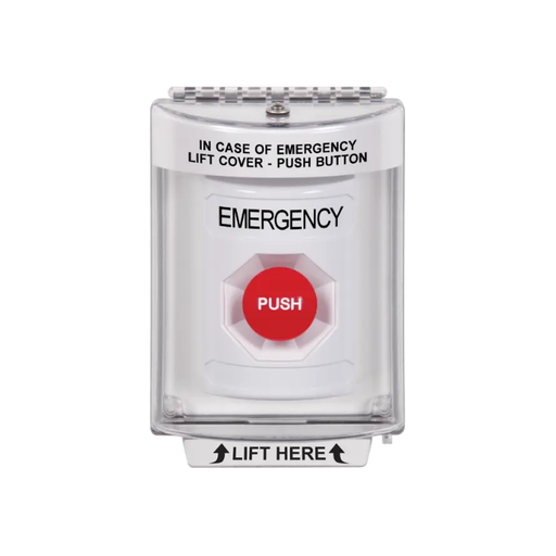 Standard Labeling, Buttons With Universal Stopper Flush, Momentary, White, SS2334EM-EN