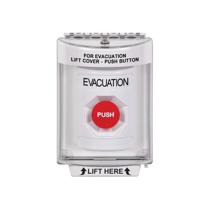 Standard Labeling, Buttons With Universal Stopper Flush, Momentary, White, SS2334EV-EN