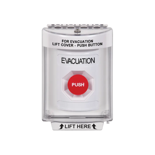 Standard Labeling, Buttons With Universal Stopper Flush, Momentary, White, SS2334EV-EN