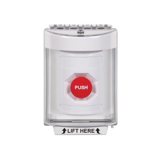 Standard Labeling, Buttons With Universal Stopper Flush, Momentary, White, SS2334NT-EN