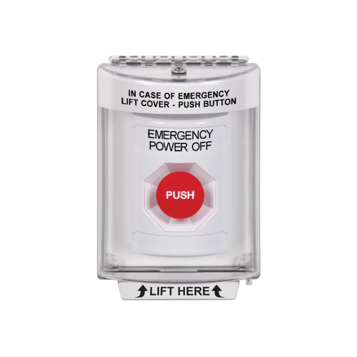 Standard Labeling, Buttons With Universal Stopper Flush, Momentary, White, SS2334PO-EN