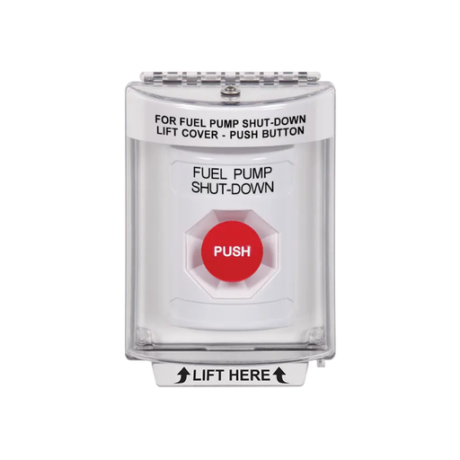 Standard Labeling, Buttons With Universal Stopper Flush, Momentary, White, SS2334PS-EN