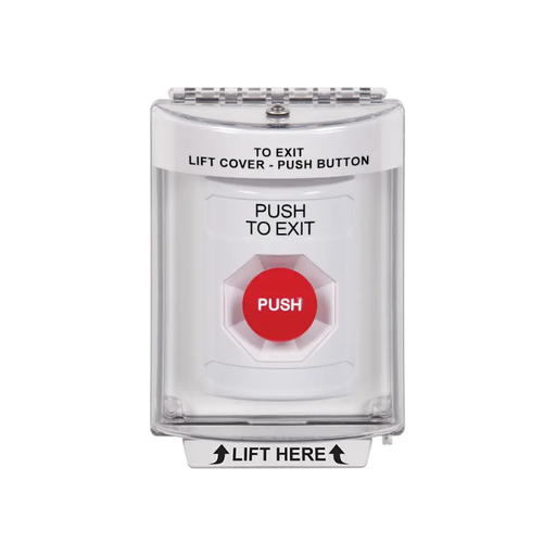 Standard Labeling, Buttons With Universal Stopper Flush, Momentary, White, SS2334PX-EN