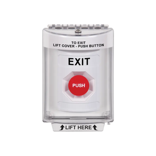 Standard Labeling, Buttons With Universal Stopper Flush, Momentary, White, SS2334XT-EN