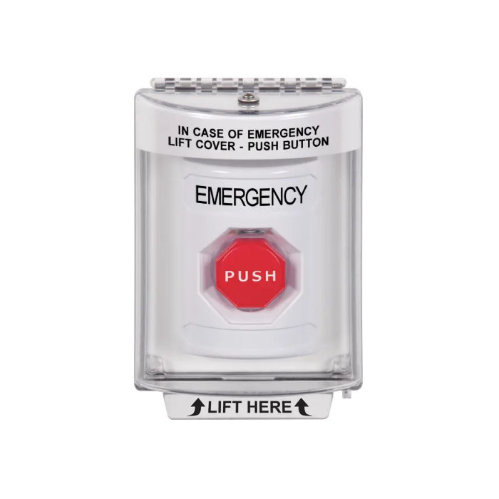 Standard Labeling, Buttons With Universal Stopper Flush, Momentary Illuminated, White, SS2335EM-EN
