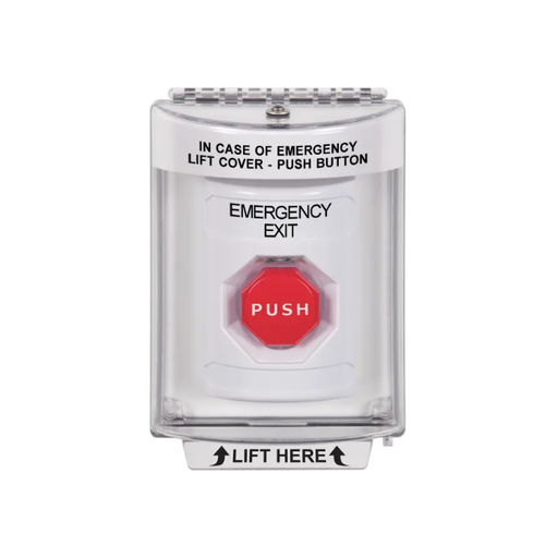 Standard Labeling, Buttons With Universal Stopper Flush, Momentary Illuminated, White, SS2335EX-EN