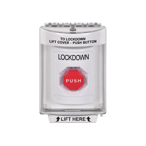 Standard Labeling, Buttons With Universal Stopper Flush, Momentary Illuminated, White, SS2335LD-EN