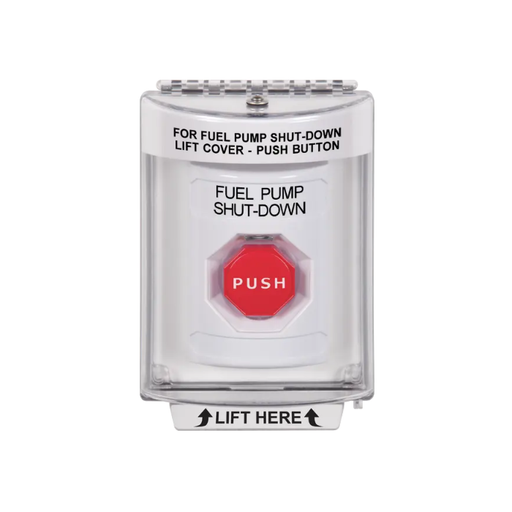 Standard Labeling, Buttons With Universal Stopper Flush, Momentary Illuminated, White, SS2335PS-EN