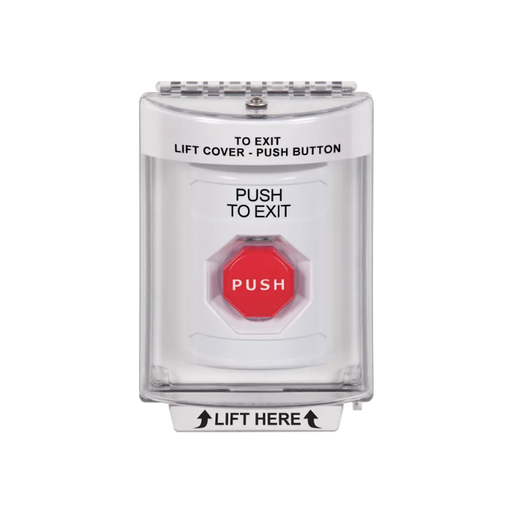 Standard Labeling, Buttons With Universal Stopper Flush, Momentary Illuminated, White, SS2335PX-EN