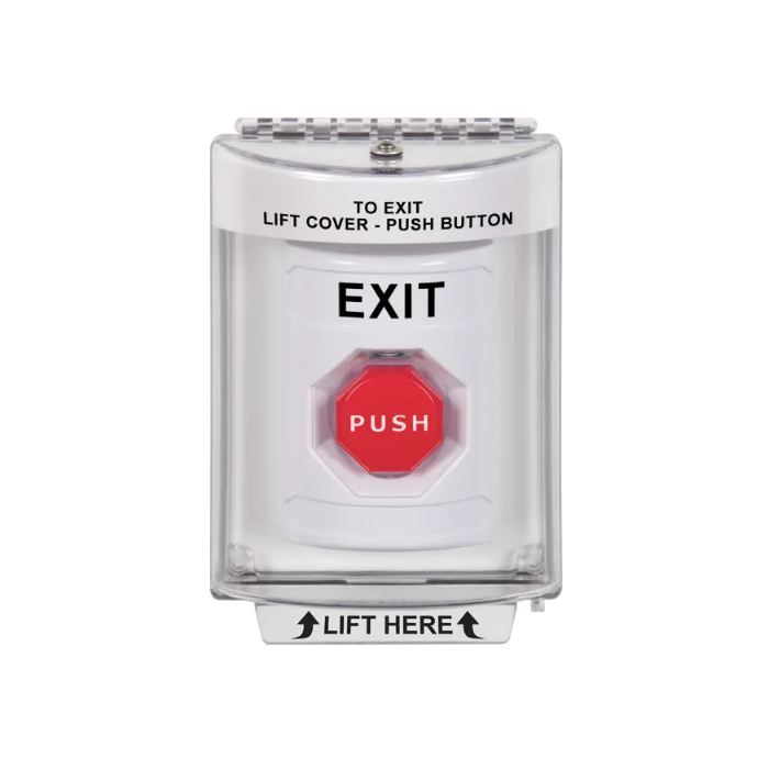 Standard Labeling, Buttons With Universal Stopper Flush, Momentary Illuminated, White, SS2335XT-EN