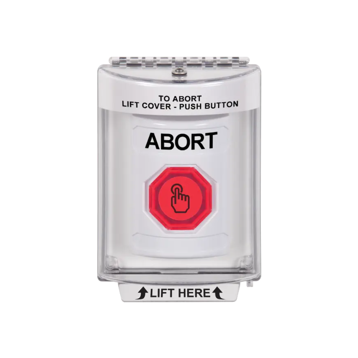 Standard Labeling, Buttons With Universal Stopper Flush, Momentary Illuminated Button, White, SS2336AB-EN