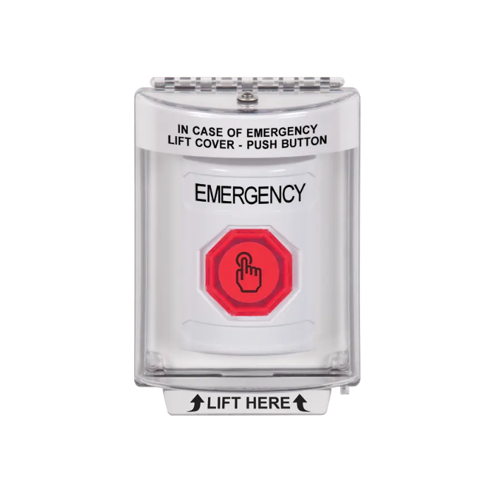 Standard Labeling, Buttons With Universal Stopper Flush, Momentary Illuminated Button, White, SS2336EM-EN