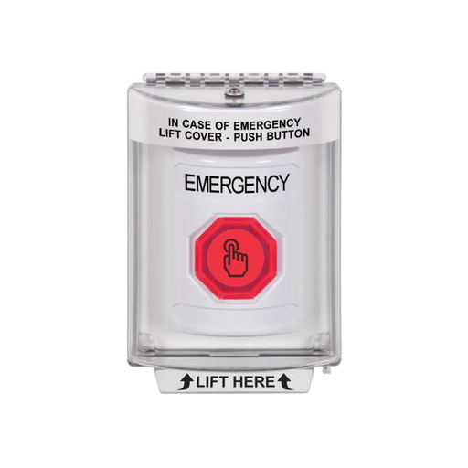 Standard Labeling, Buttons With Universal Stopper Flush, Momentary Illuminated Button, White, SS2336EM-EN