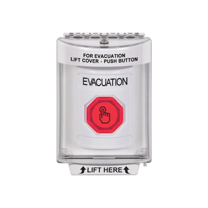 Standard Labeling, Buttons With Universal Stopper Flush, Momentary Illuminated Button, White, SS2336EV-EN