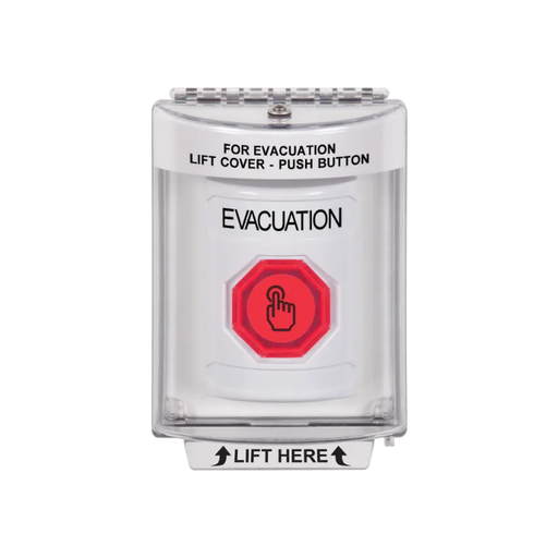 Standard Labeling, Buttons With Universal Stopper Flush, Momentary Illuminated Button, White, SS2336EV-EN