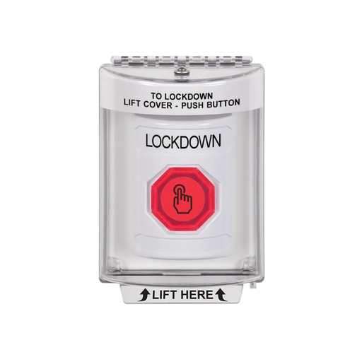 Standard Labeling, Buttons With Universal Stopper Flush, Momentary Illuminated Button, White, SS2336LD-EN