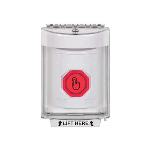 Standard Labeling, Buttons With Universal Stopper Flush, Momentary Illuminated Button, White, SS2336NT-EN