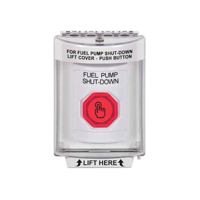Standard Labeling, Buttons With Universal Stopper Flush, Momentary Illuminated Button, White, SS2336PS-EN