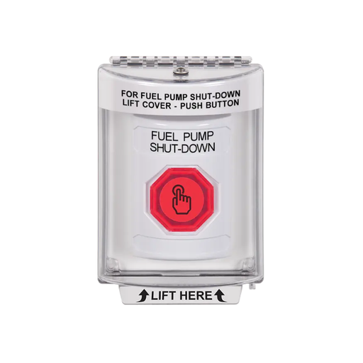 Standard Labeling, Buttons With Universal Stopper Flush, Momentary Illuminated Button, White, SS2336PS-EN