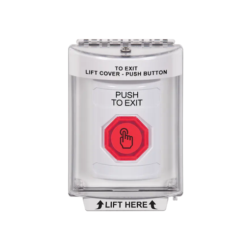 Standard Labeling, Buttons With Universal Stopper Flush, Momentary Illuminated Button, White, SS2336PX-EN
