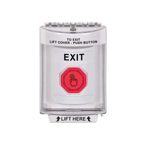 Standard Labeling, Buttons With Universal Stopper Flush, Momentary Illuminated Button, White, SS2336XT-EN