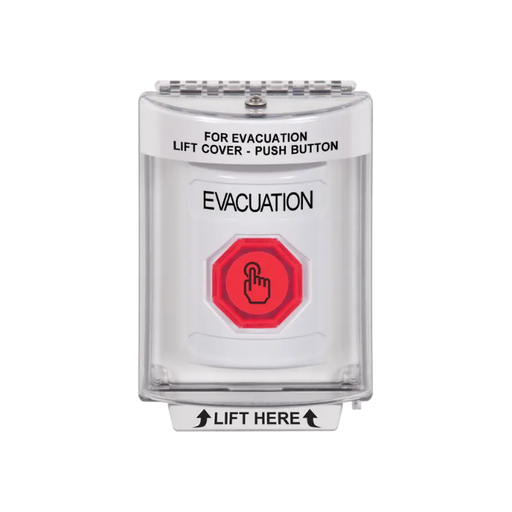 Standard Labeling, Buttons With Universal Stopper Flush, Weather Resistant Momentary Button, White, SS2337EV-EN