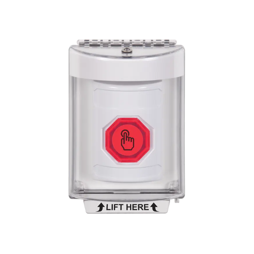 Standard Labeling, Buttons With Universal Stopper Flush, Weather Resistant Momentary Button, White, SS2337NT-EN