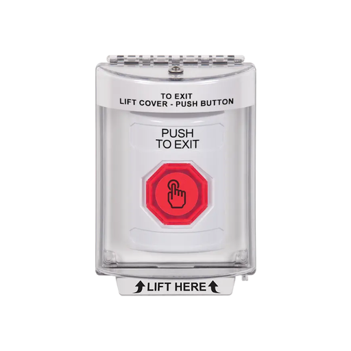 Standard Labeling, Buttons With Universal Stopper Flush, Weather Resistant Momentary Button, White, SS2337PX-EN