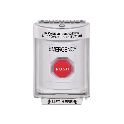 Standard Labeling, Buttons With Universal Stopper Flush, Pneumatic Illuminated, White, SS2338EM-EN