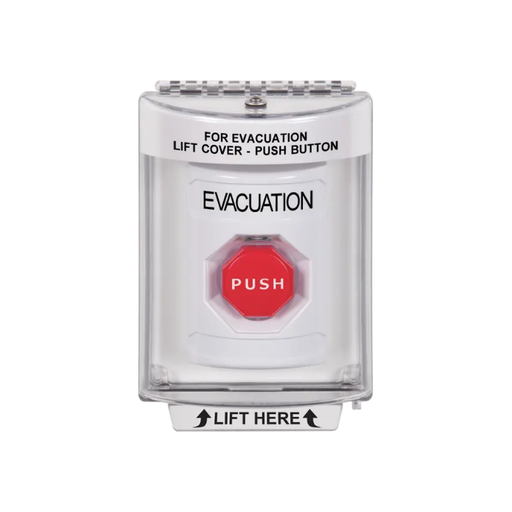 Standard Labeling, Buttons With Universal Stopper Flush, Pneumatic Illuminated, White, SS2338EV-EN