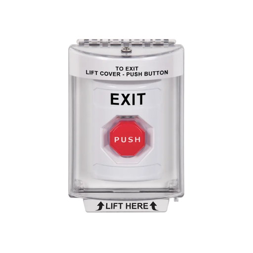 Standard Labeling, Buttons With Universal Stopper Flush, Pneumatic Illuminated, White, SS2338XT-EN