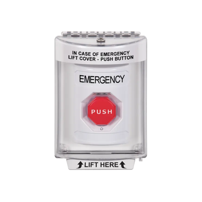 Standard Labeling, Buttons With Universal Stopper Flush, Turn To Reset Illuminated, White, SS2339EM-EN