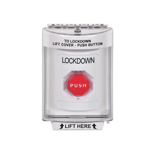 Standard Labeling, Buttons With Universal Stopper Flush, Turn To Reset Illuminated, White, SS2339LD-EN