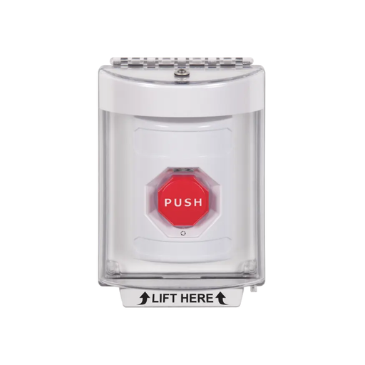Standard Labeling, Buttons With Universal Stopper Flush, Turn To Reset Illuminated, White, SS2339NT-EN