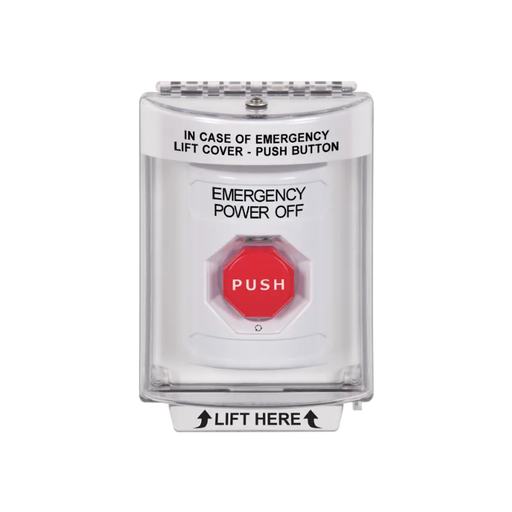 Standard Labeling, Buttons With Universal Stopper Flush, Turn To Reset Illuminated, White, SS2339PO-EN