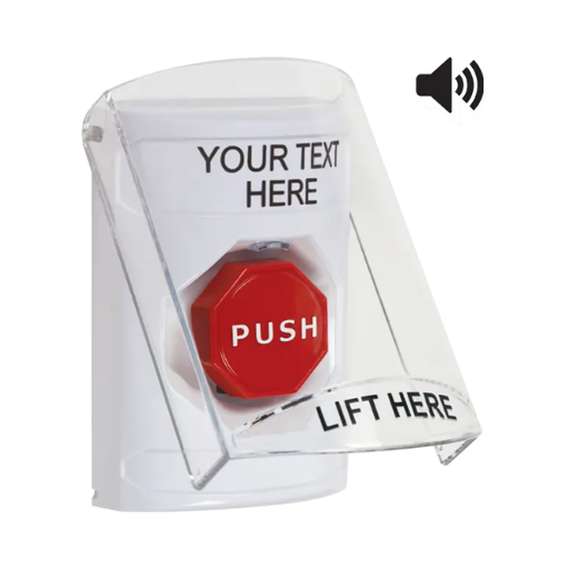 Custom Labeling, Buttons With Shield And Shield Sound, Key To Reset Illuminated, White, SS23A2ZA-EN