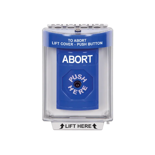 Standard Labeling, Buttons With Universal Stopper Flush, Key To Reset, Blue, SS2430AB-EN