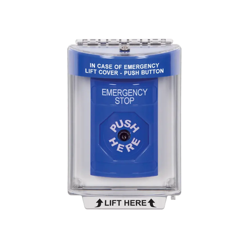 Standard Labeling, Buttons With Universal Stopper Flush, Key To Reset, Blue, SS2430ES-EN