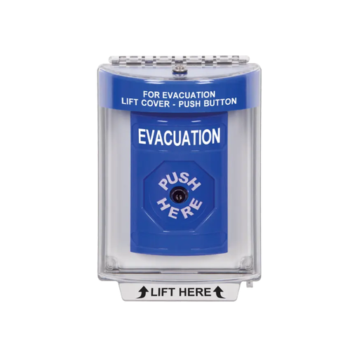 Standard Labeling, Buttons With Universal Stopper Flush, Key To Reset, Blue, SS2430EV-EN