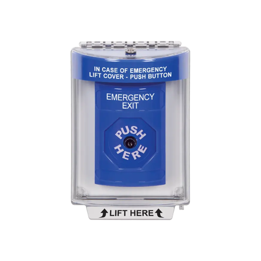 Standard Labeling, Buttons With Universal Stopper Flush, Key To Reset, Blue, SS2430EX-EN