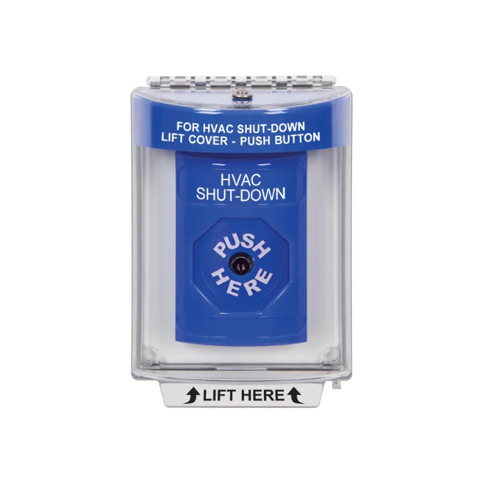 Standard Labeling, Buttons With Universal Stopper Flush, Key To Reset, Blue, SS2430HV-EN