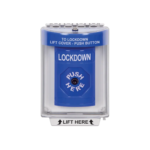 Standard Labeling, Buttons With Universal Stopper Flush, Key To Reset, Blue, SS2430LD-EN