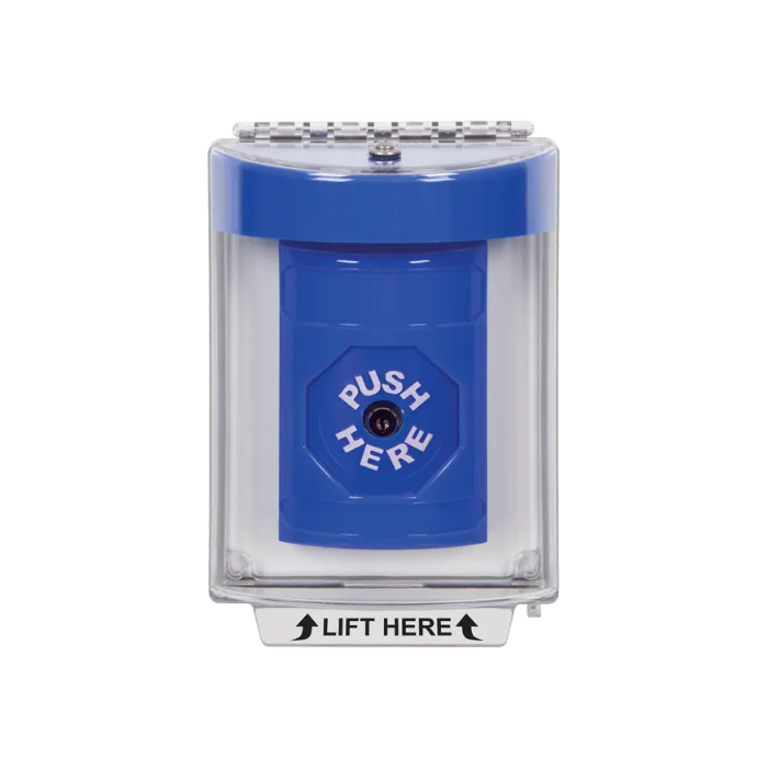 Standard Labeling, Buttons With Universal Stopper Flush, Key To Reset, Blue, SS2430NT-EN