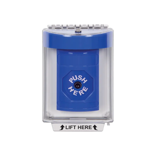 Standard Labeling, Buttons With Universal Stopper Flush, Key To Reset, Blue, SS2430NT-EN
