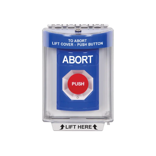 Standard Labeling, Buttons With Universal Stopper Flush, Turn To Reset, Blue, SS2431AB-EN