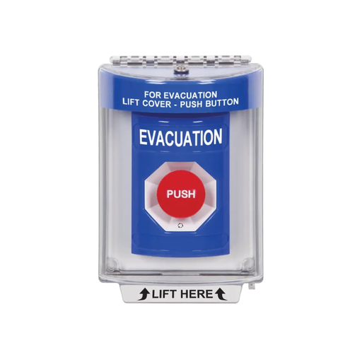 Standard Labeling, Buttons With Universal Stopper Flush, Turn To Reset, Blue, SS2431EV-EN
