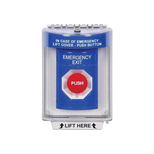 Standard Labeling, Buttons With Universal Stopper Flush, Turn To Reset, Blue, SS2431EX-EN