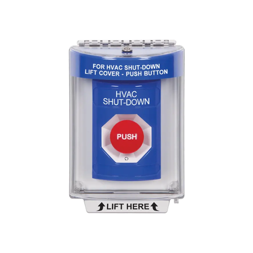 Standard Labeling, Buttons With Universal Stopper Flush, Turn To Reset, Blue, SS2431HV-EN