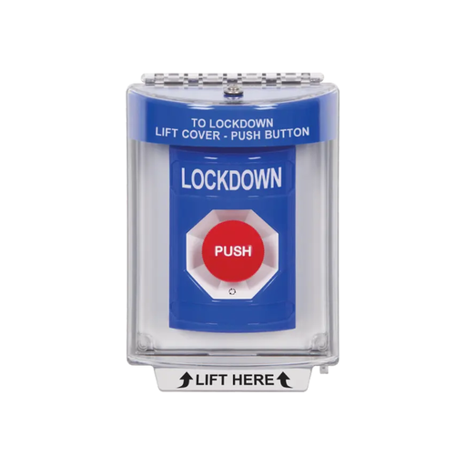 Standard Labeling, Buttons With Universal Stopper Flush, Turn To Reset, Blue, SS2431LD-EN